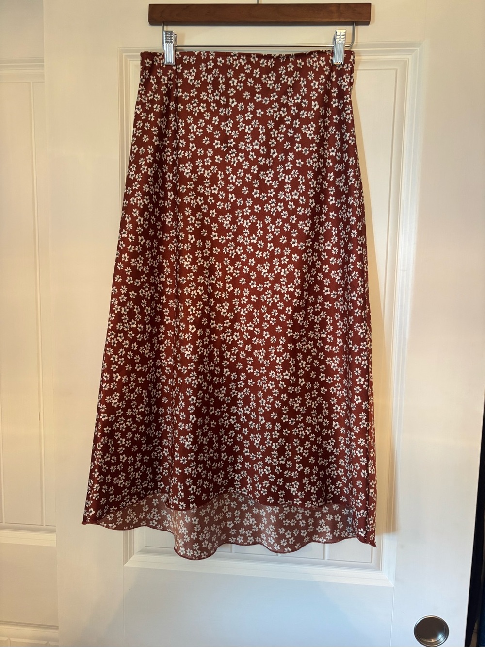 Abercrombie & Fitch Silk Floral Midi Skirt